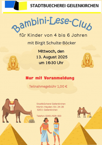 Ägypten Bambini-Leseclub