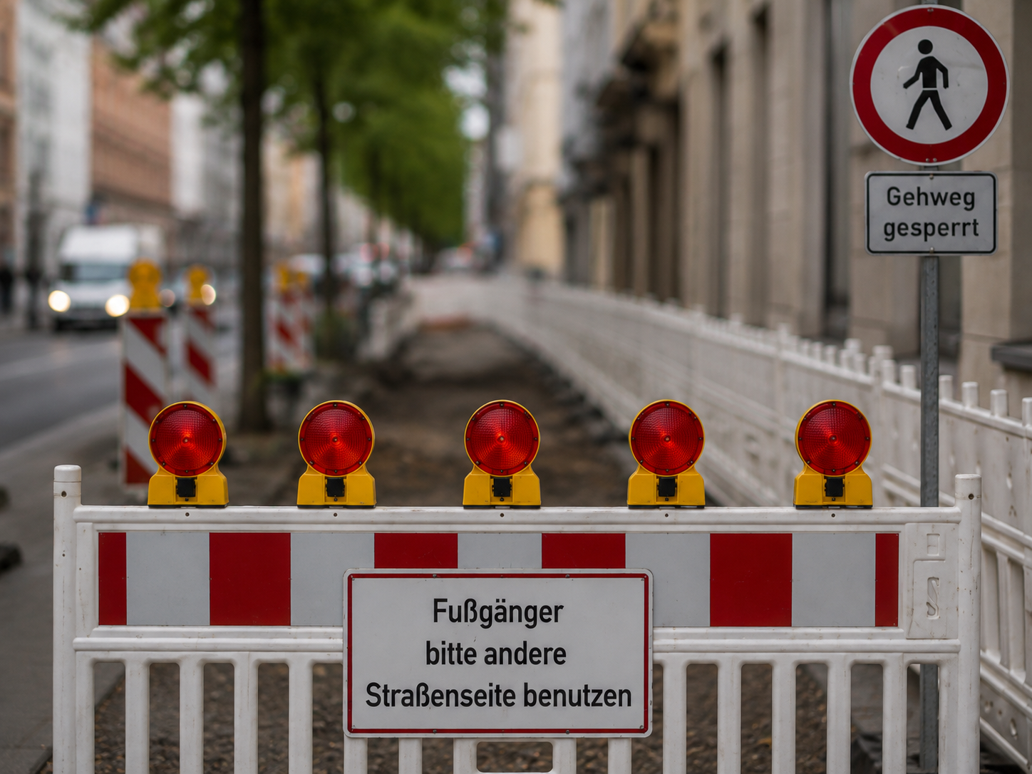 Baustellenbild Gehweg