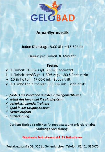 Flyer Seniorenwassergymnastik