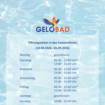 Gelobad 2. Haelfte Sommerferien