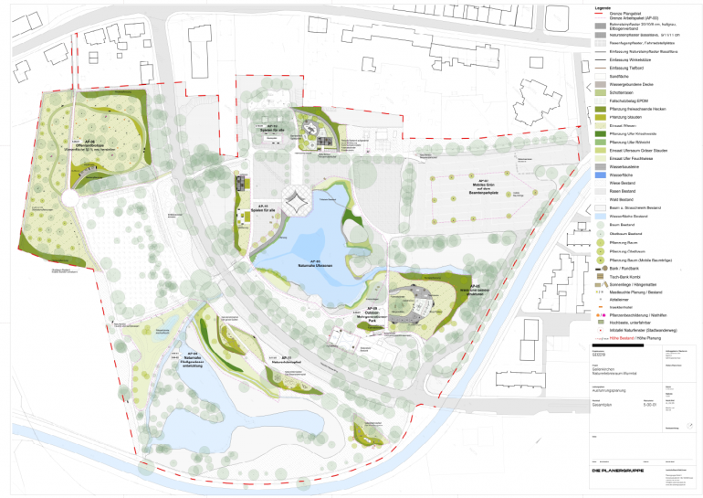 Gesamtplan der Umgestaltung im Wurmauenpark