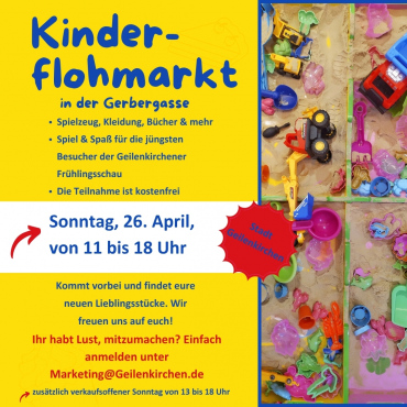 Kinderflohmarkt in der Gerbergasse am 26. April