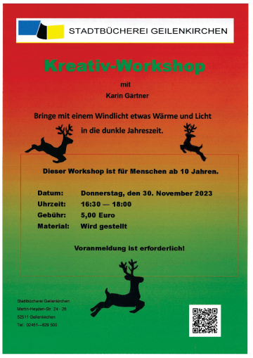 Kreativ Workshop für Kinder: Windlichter gestalten