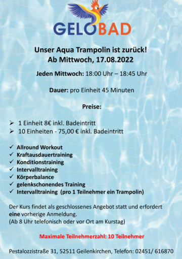 Kurs Aqua Trampolin