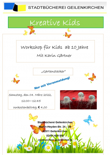Plakat Kreative Kids Workshop am Saatgut-Aktionstag