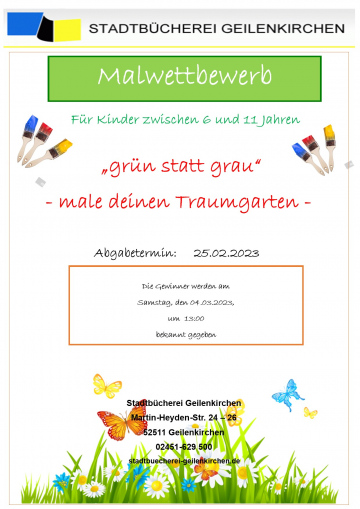 Plakat Malwettbewerb am Saatgut-Aktionstag