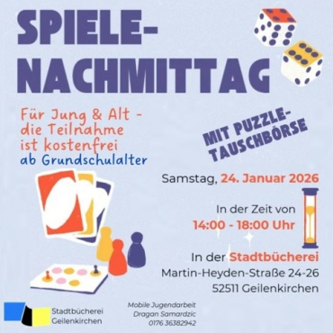 Spielenachmittag in der Stadtbücherei Geilenkirchen