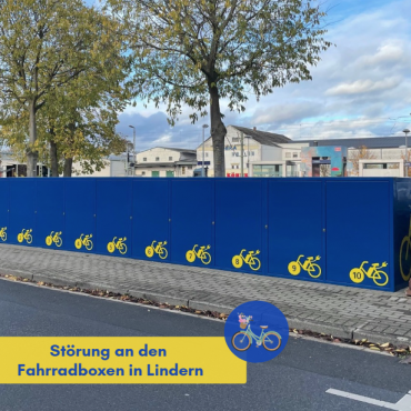 Störung an den Fahrradboxen in Lindern